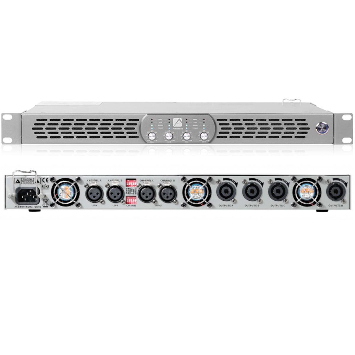 1U Digital Power Amplifier 4Ch - Home Cinema Beamer ulasan dan harga