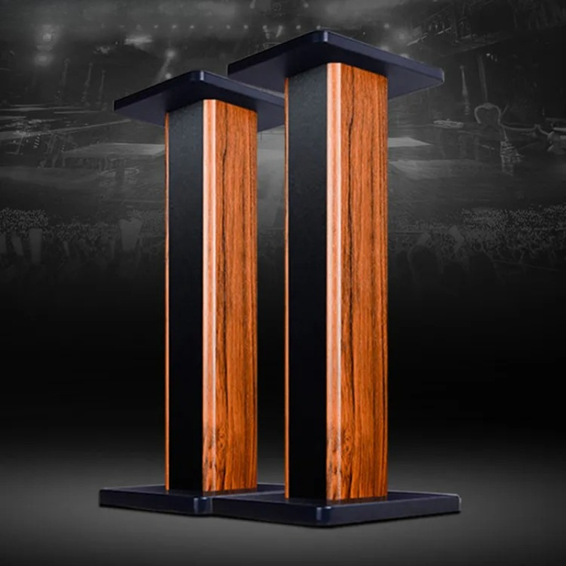 Solid Wood Speaker Stand Floor - Home Cinema Rack ulasan dan harga