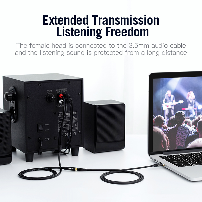 Vention Jack 3.5mm Female to 2 - Home Cinema Beamer ulasan dan harga