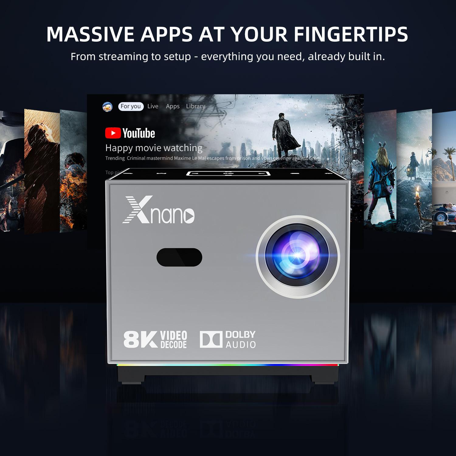 Xnano Portable Smart Projector - Home Cinema Rack ulasan dan harga