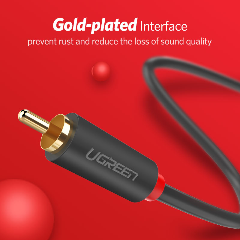 UGREEN 2RCA to 2 RCA Male to M - Home Cinema Beamer ulasan dan harga