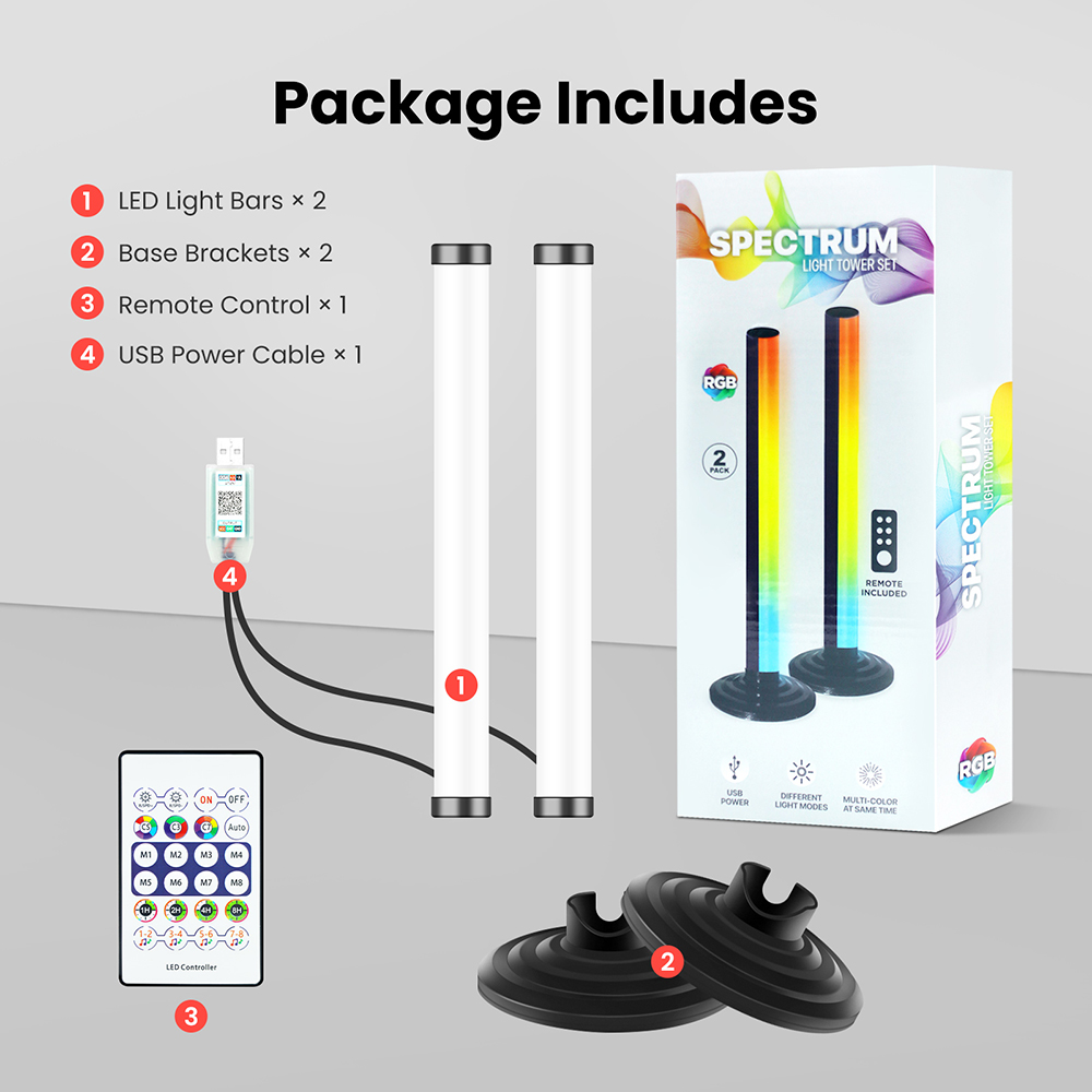 5V Smart LED Corner Floor Lamp - Home Cinema Rack ulasan dan harga