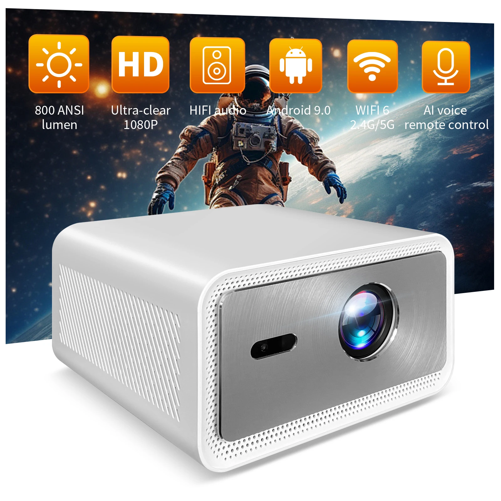 2025 4K Ultra HD Projector wit - Home Cinema Experience ulasan dan harga