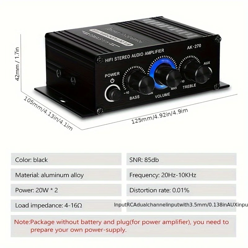 AK-270 400W Mini Power Amplifi - Home Cinema Audio System ulasan dan harga