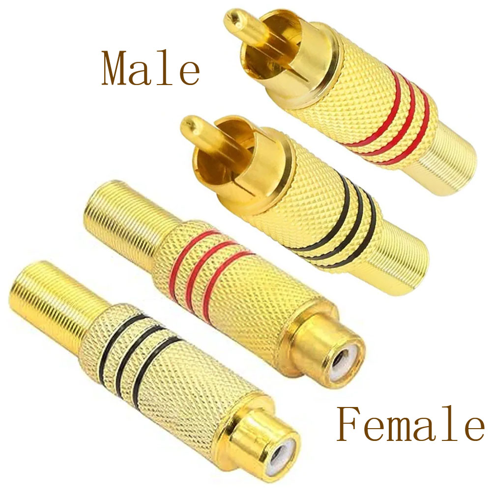 4PCS RCA Plug Gold Plated Sold - Home Cinema Audio System ulasan dan harga