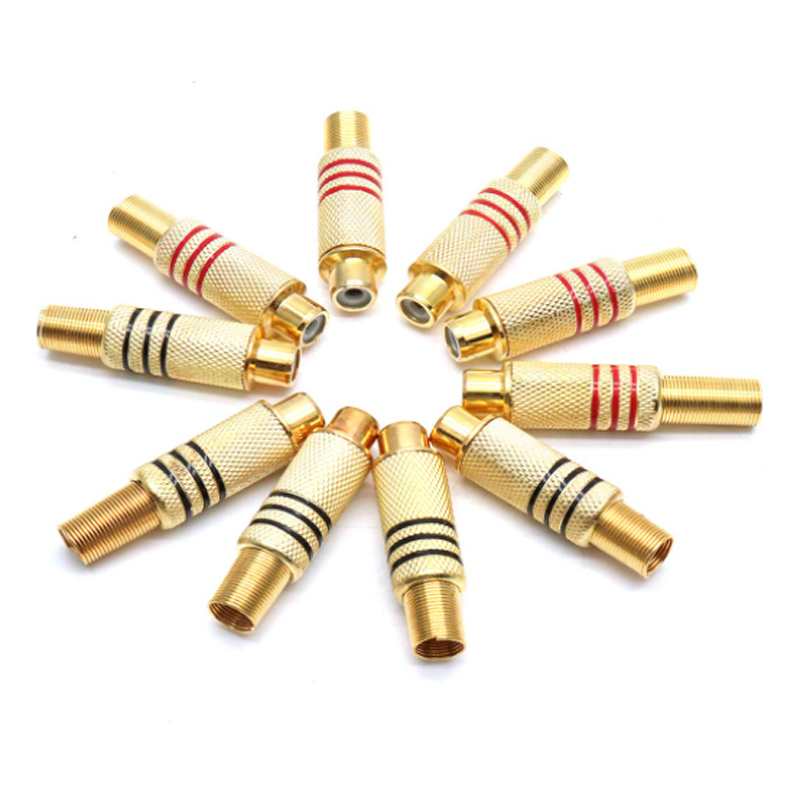 4PCS RCA Plug Gold Plated Sold - Home Cinema Audio System ulasan dan harga