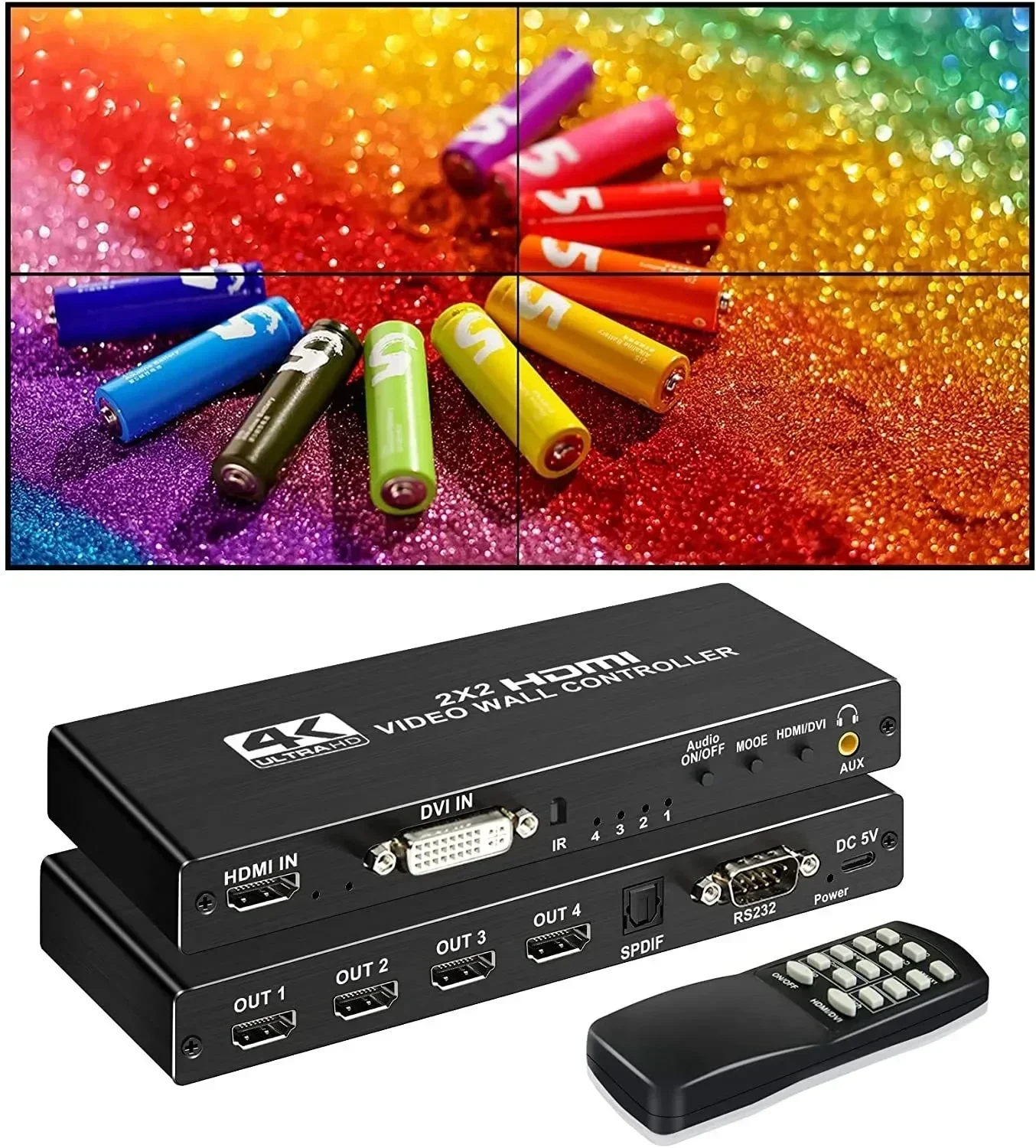 4K HDMI Video Wall Controller  - Home Cinema Video Processor ulasan dan harga
