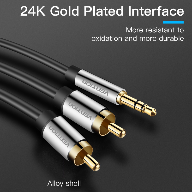Vention RCA Cable 3.5 to 2rca  - Home Cinema Beamer ulasan dan harga