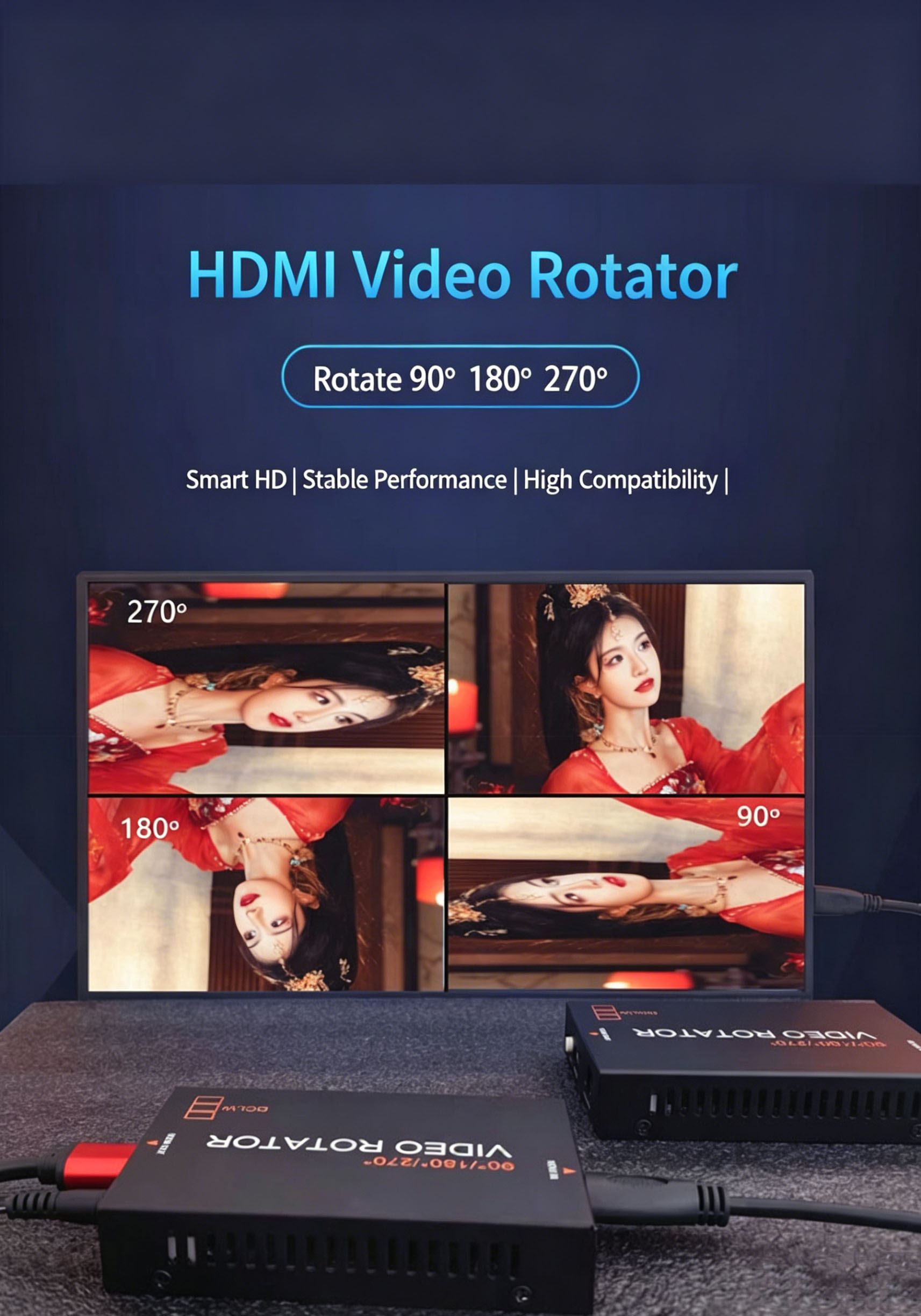 4K HDMI Video Rotator 90 180 2 - Home Cinema Video Processor ulasan dan harga